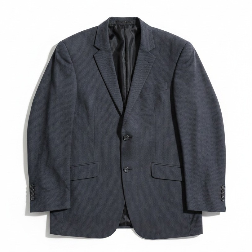Kenneth Cole Reaction Navy Blue Pinstripe 2-Button Blazer, Men's 42r Sport Coat